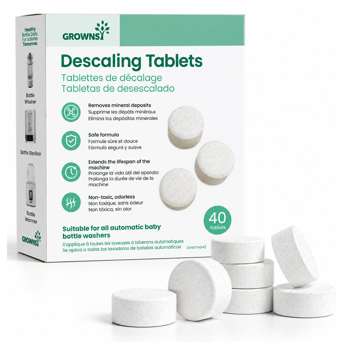 Grownsy Descaling Tablets Effective For All Essential Baby Appliances